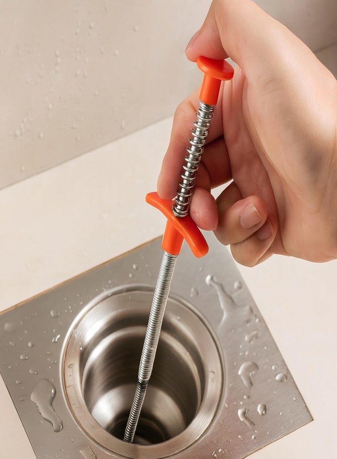Vemlons Drain Cleaner Wire Stick Stainless Steel Hair Catching Claw Drain Sewer Cleaning Spring Sink Pipe Plunger Unblocked Kitchen Bath Basin Hairs Remover Tool (160 cm,1 Pc) - Image 2
